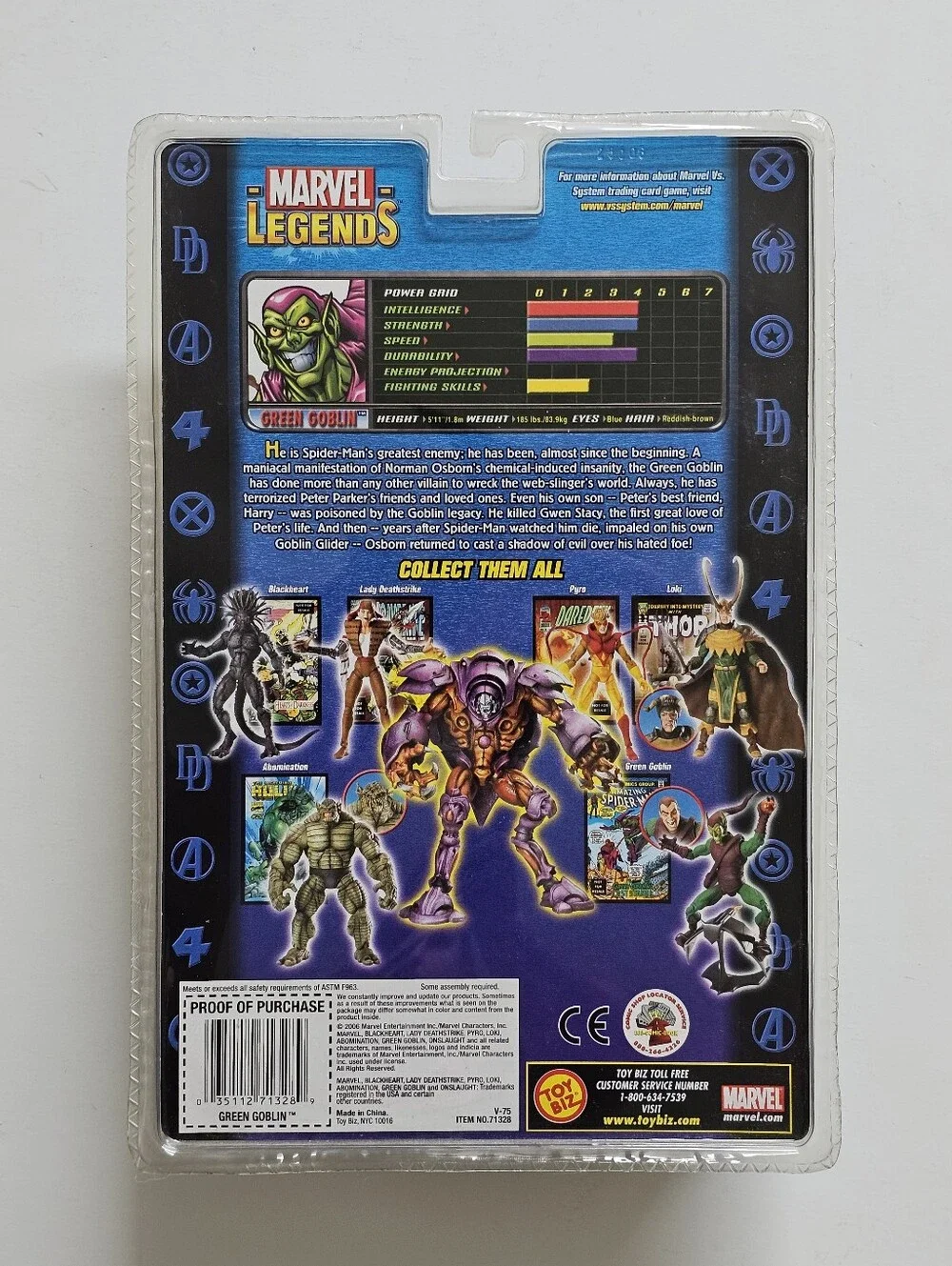 Green Goblin Toy Biz Marvel Legends Spider-Man 2006 Onslaught Series NIB
